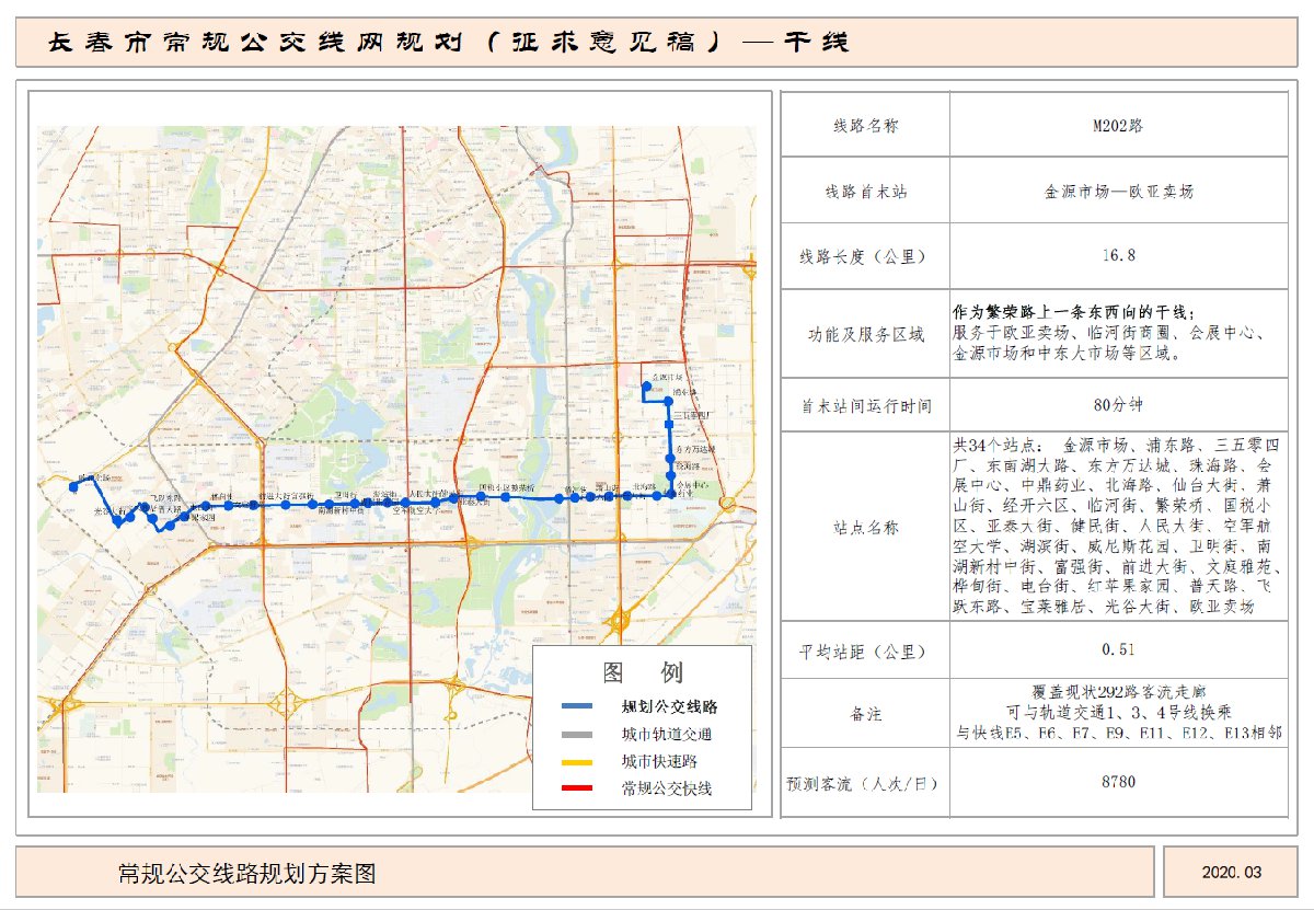 长春计划开通16条公交干线 公交路线图及站点设置汇总